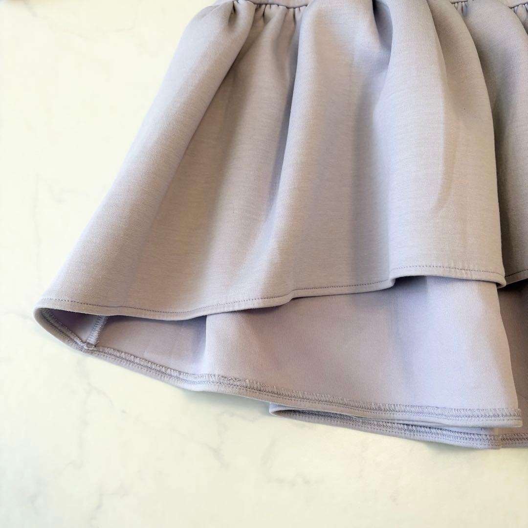 ツルバイマリコオイカワ フレア ペプラム ラベンダー Kirill 上品✨綺麗色