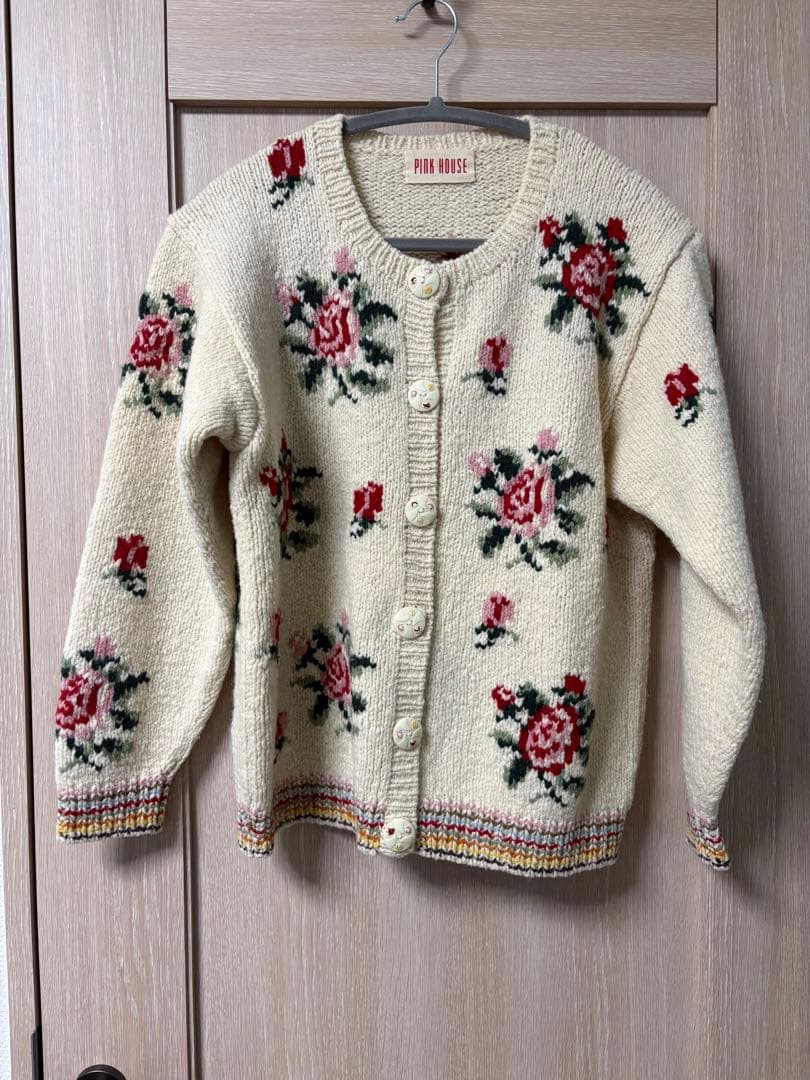 ピンクハウス　薔薇　カーディガン　アウター