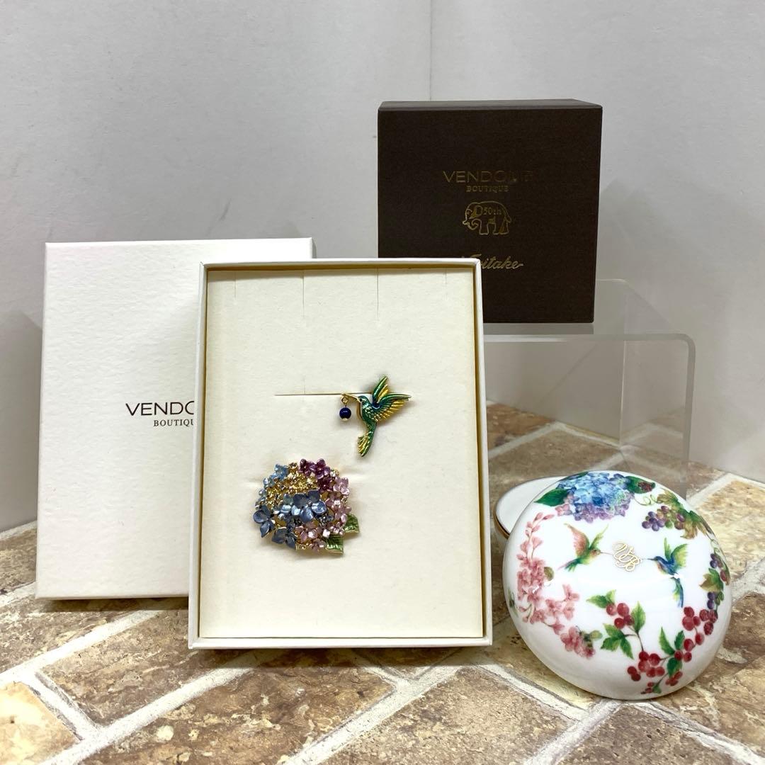 VENDOME 50th ブローチ2点 ノリタケ ボンボニエール