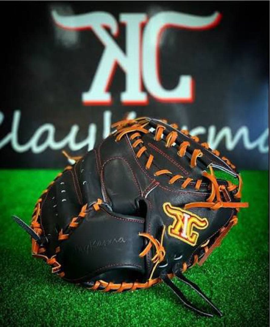 Clay karma 硬式グローブ 黒/オレンジ