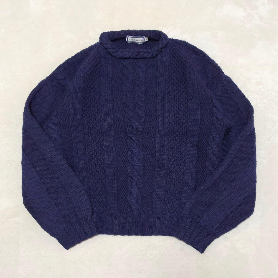 80S 90S　YVES SAINT LAURENT　ケーブルニットセーター