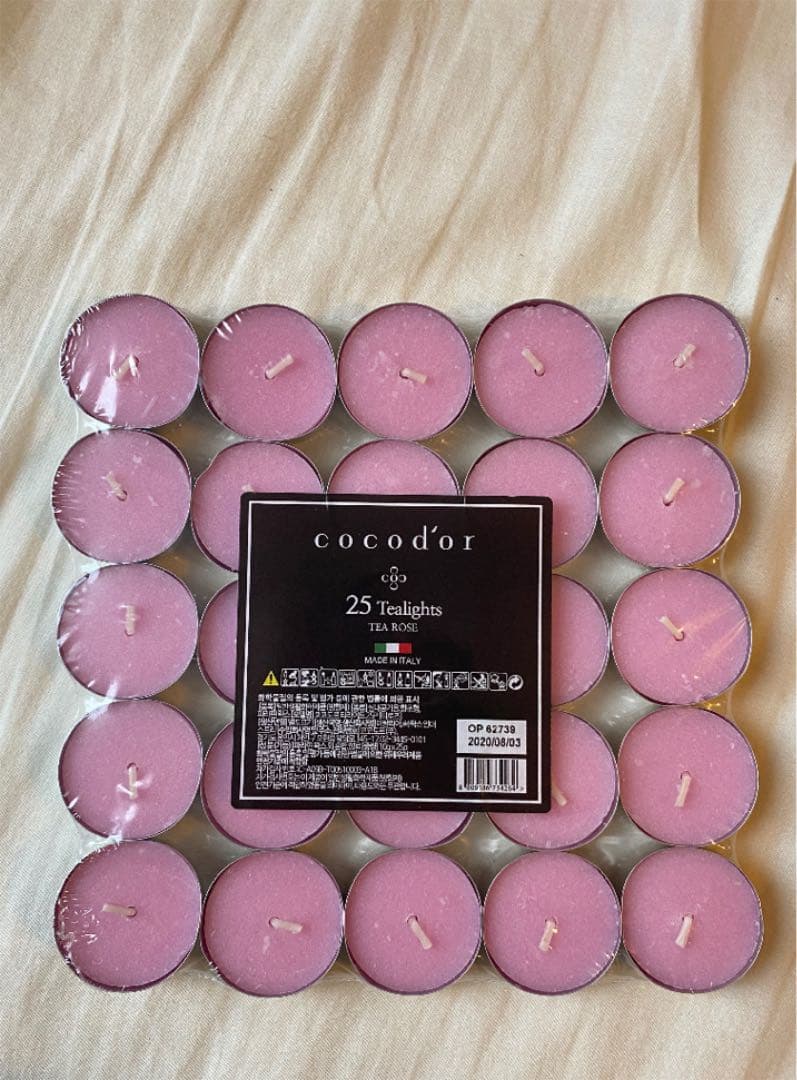 【新品、バラ売り可能】cocod'or アロマティーライトキャンドル ローズ